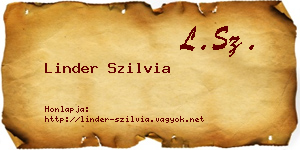 Linder Szilvia névjegykártya