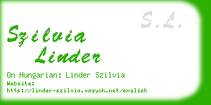 szilvia linder business card